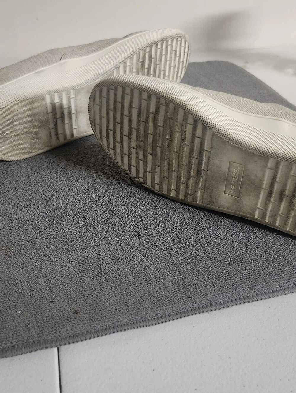 Womens Slip-On Canvas Sneakers in Light Beige